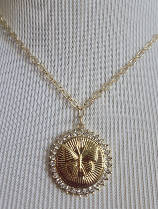 Park Lane Jewelry - Park Lane Premium Sparkle Box Necklace with Butterfly Pendant